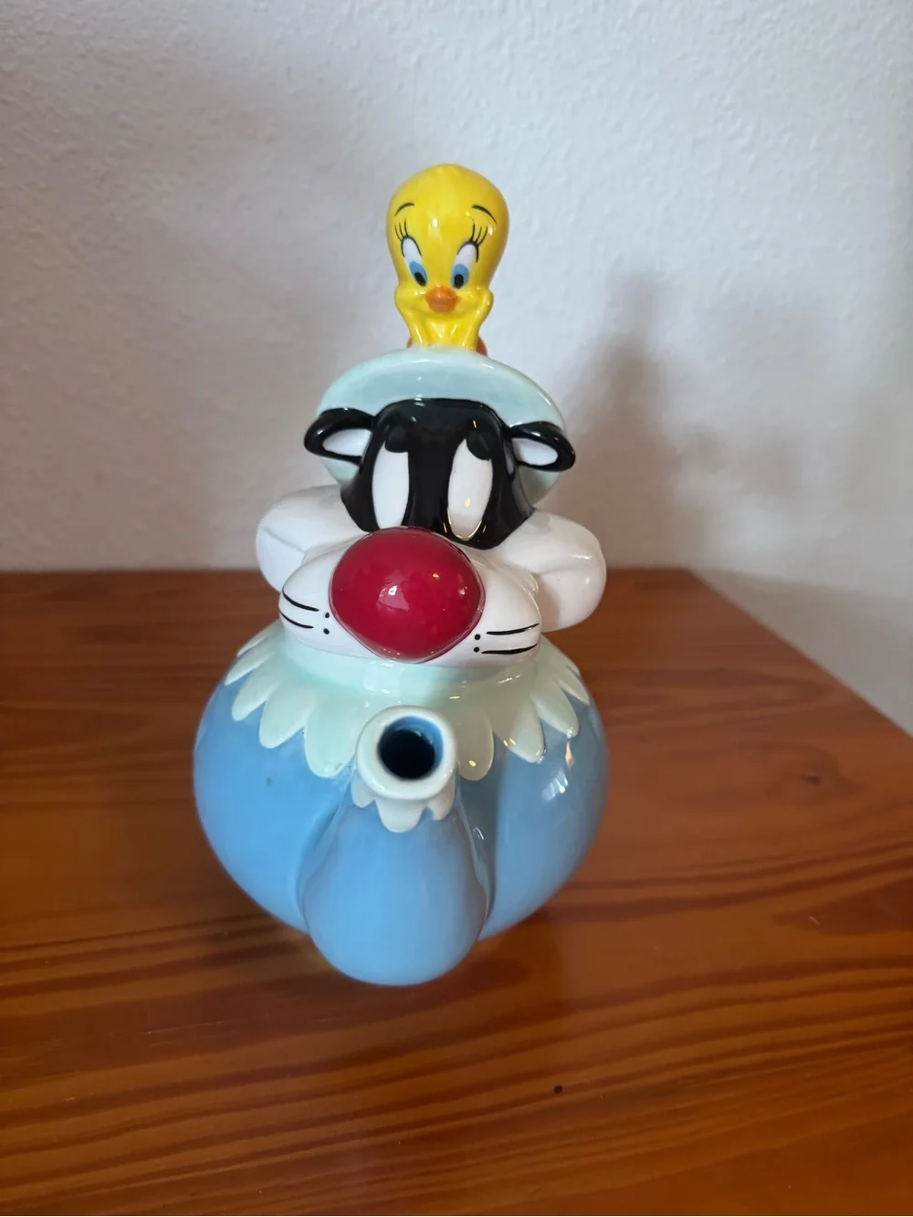 Tweety & Sylvester Ceramic Teapot - Blue Cartoon Collectible Warner Bros